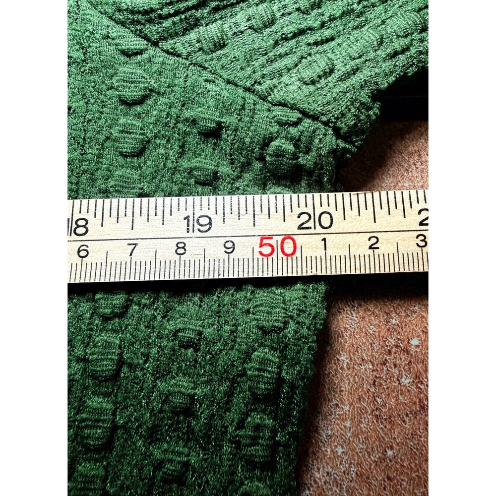 Maeve Anthropologie Green Textured Bubble Knit Mock Neck Top Womens XL NWT - Picture 9 of 10